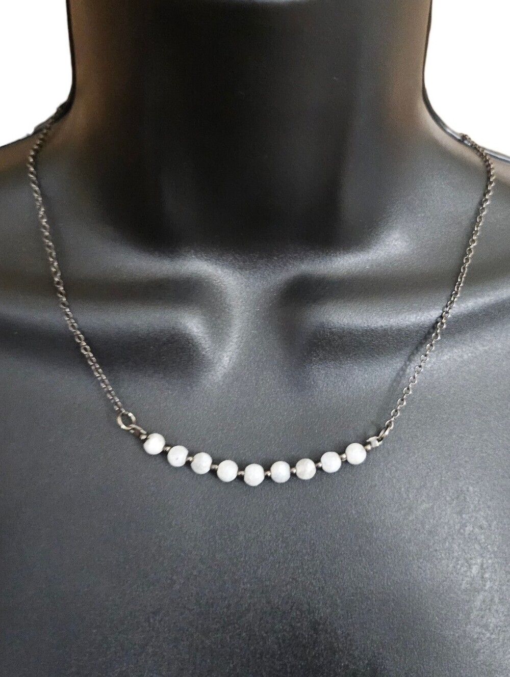 Moonstone Beads Dainty Feminine Necklace